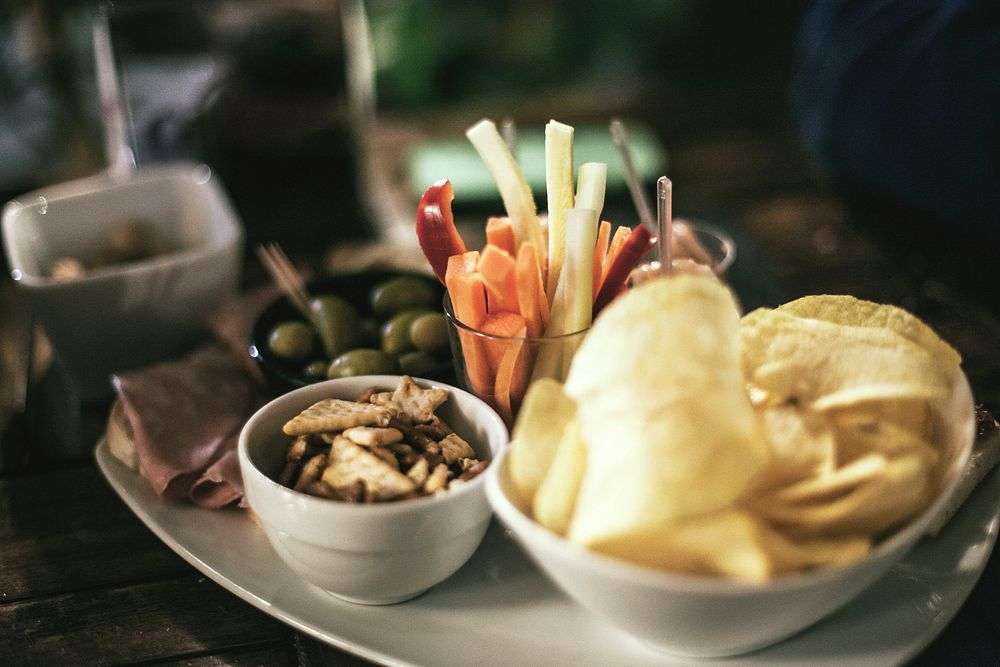 Closeup different savory snacks. Free | Free Photo - rawpixel